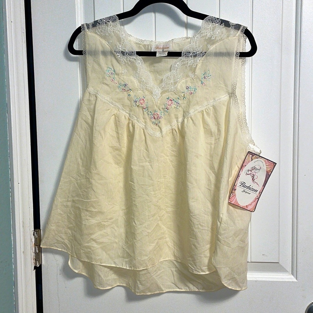 Vintage Barbizon Victorian Lace Sheer Pajama Top